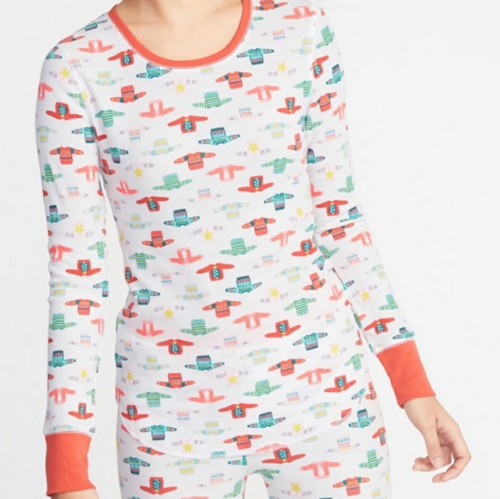 🔴 Old Navy Ugly Christmas Sweater Thermal Top Size L